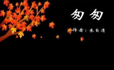 匆匆的读后感的作文优秀5篇