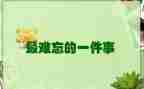 最难忘的一件事作文600字初中作文7篇