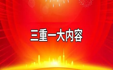 三重一大自查报告6篇