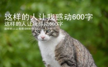 这样的人让我作文600字优质8篇